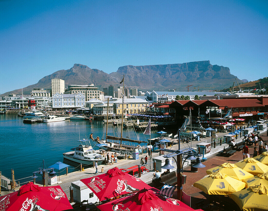 The water front and Table Mountain. Cape Town. South Africa