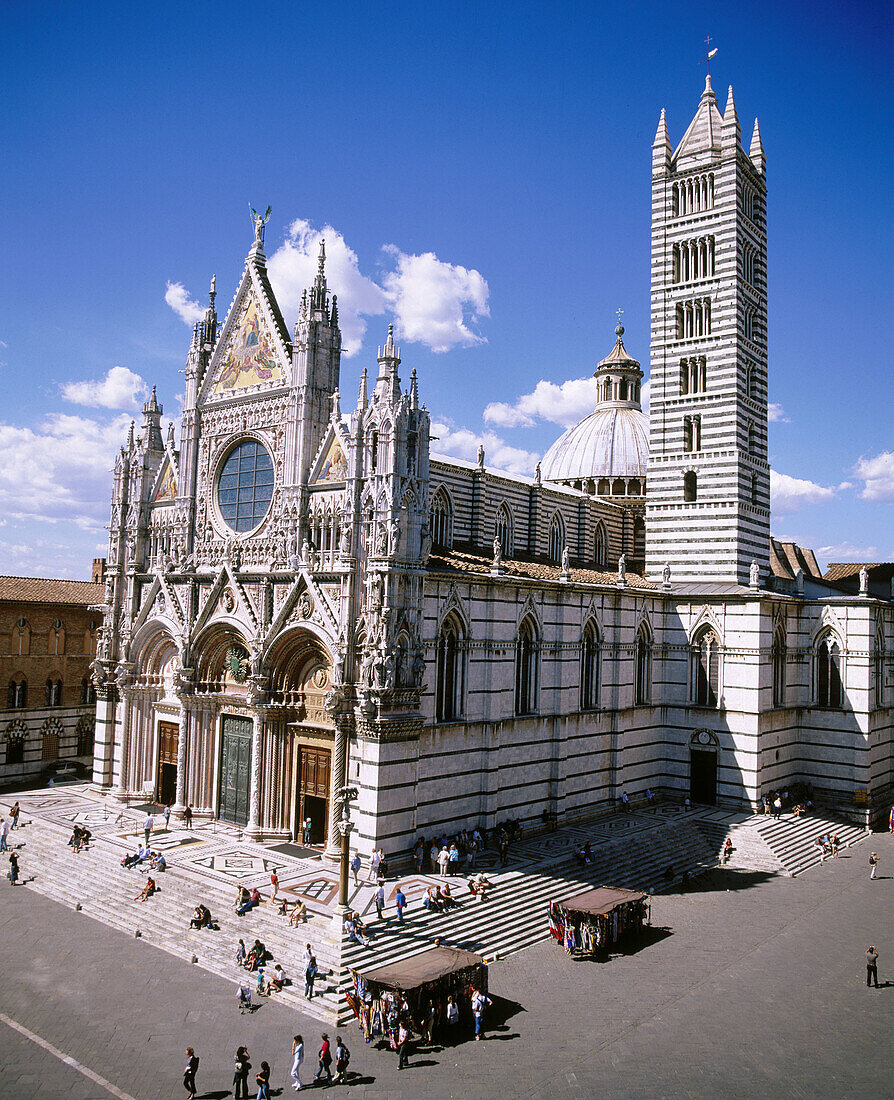 Duomo cathedral and square. Siena. Tuscany. Italy