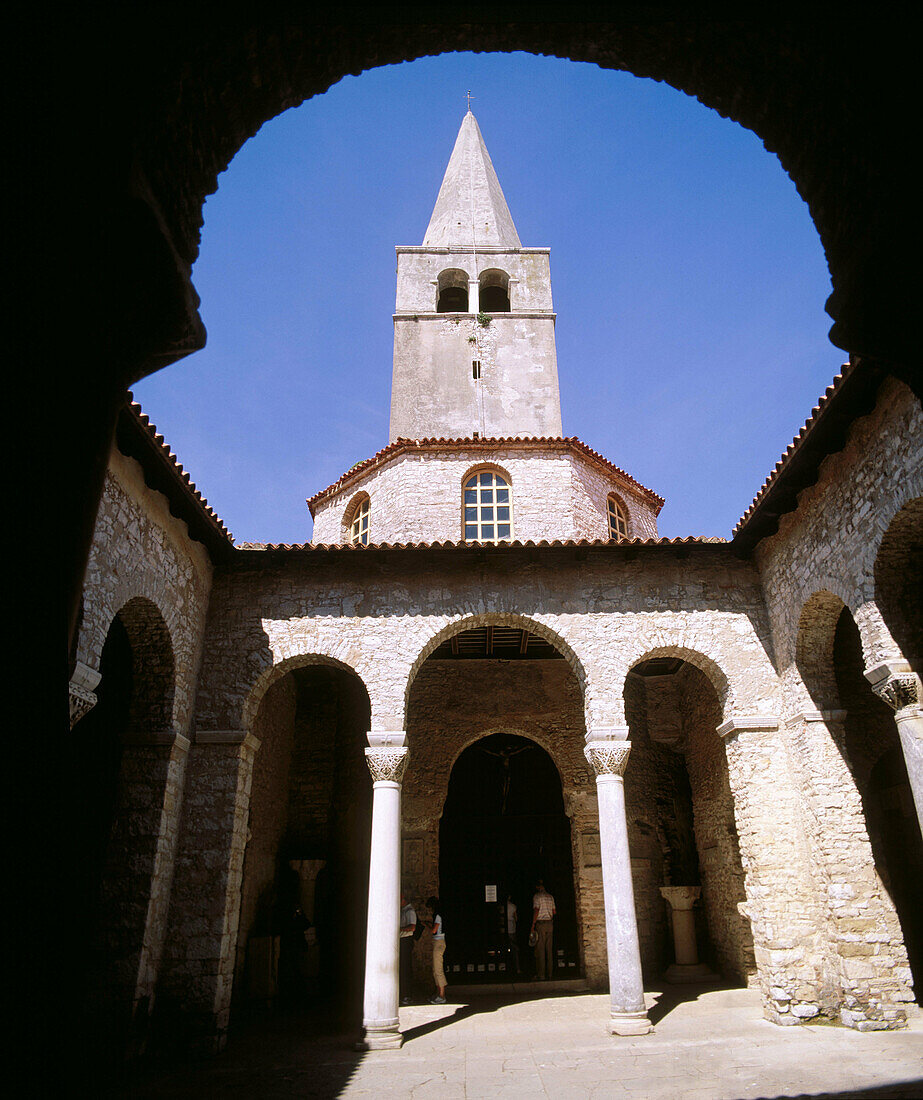 Atrium. Eufrasian Basilica. Porec. Istria Peninsula. Croatia