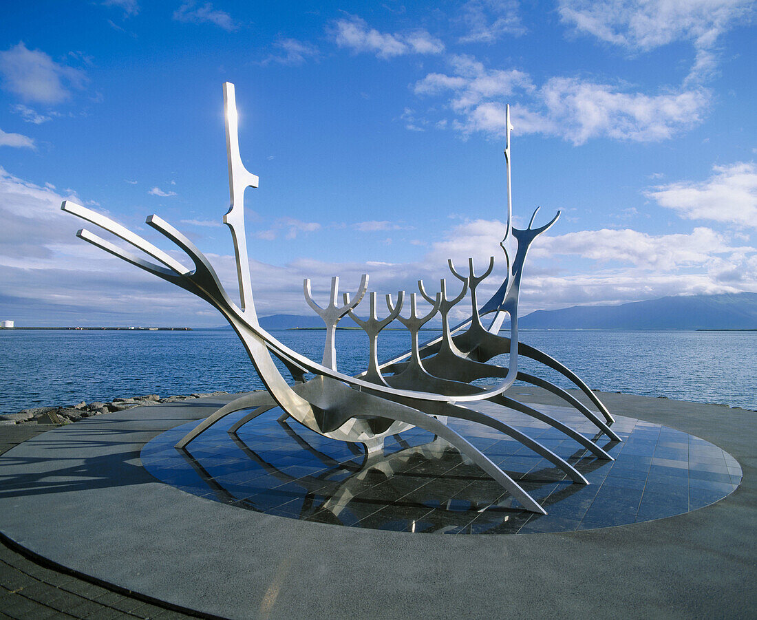 Viking ship sculpture. Reykjavik. Iceland