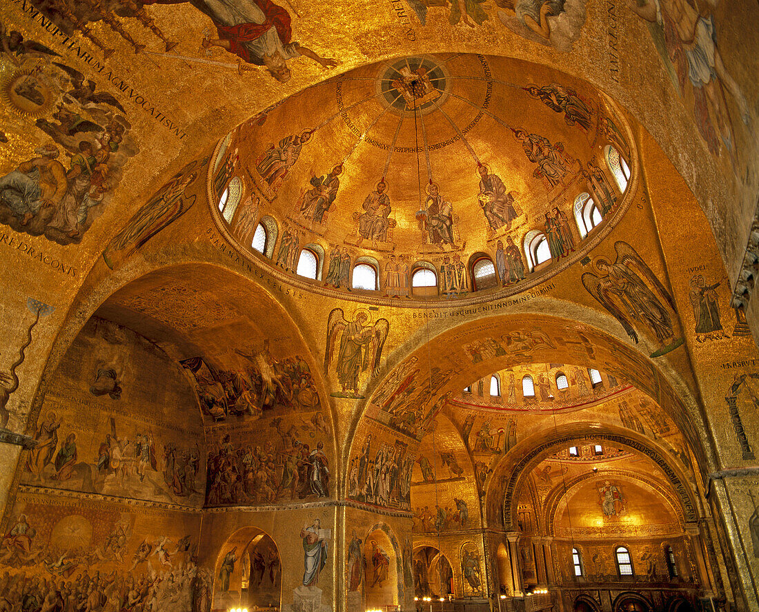 Mosaics, interior of St. Mark s basilica. Venice. Italy