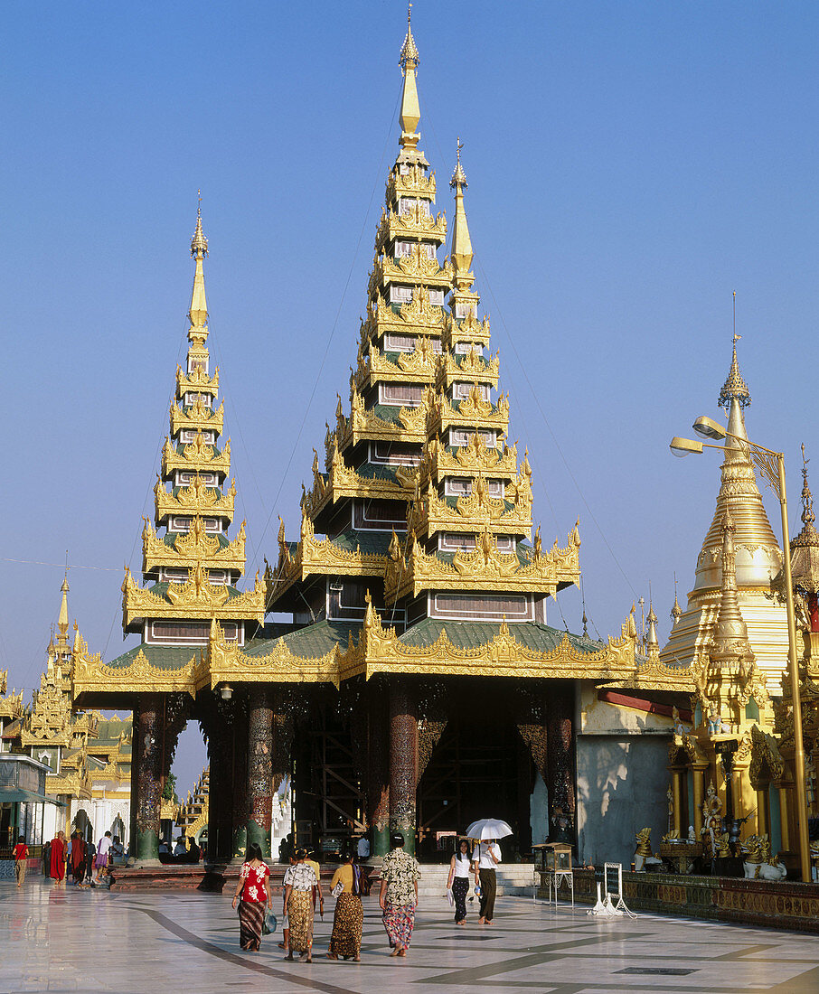 Shwedagon pagoda. Yangoon. Myanmar