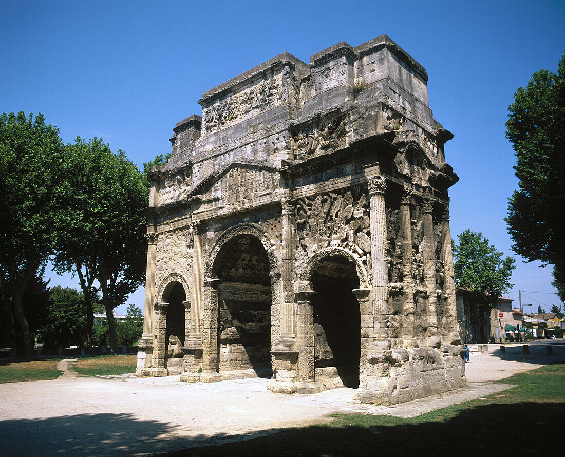 Roman Arch of Triumph in Orange. Provence, France
