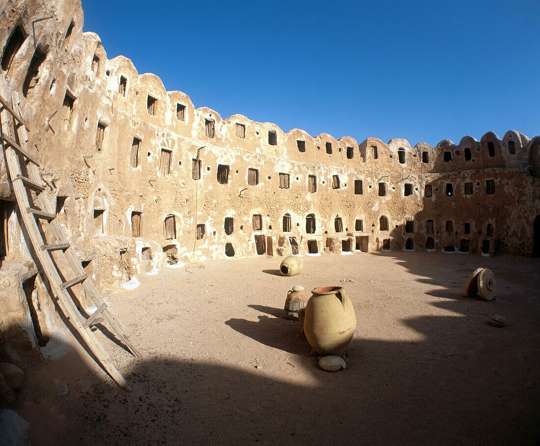 Circular granary, Qasr al-Haj. Jabal Nafusa area, Lybia