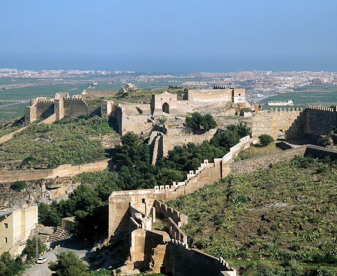 Castle ruins, Sagunto. Valencia province, Comunidad Valenciana, Spain