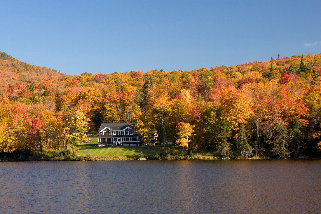 Lake at Dixville Notch in Autumn, New Hampshire, United States of America, USA
