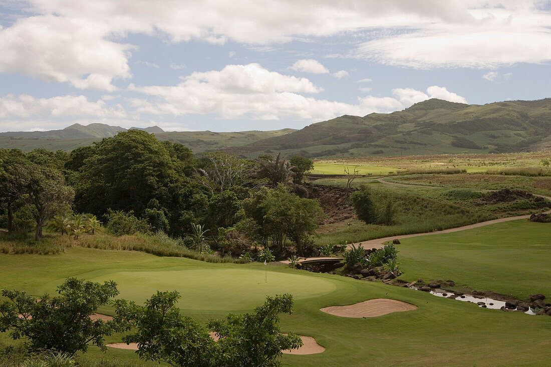 Golf du Château Golfplatz im Domaine De Bel Ombre, Bel Ombre, Savanne District, Mauritius, Indischer Ozean