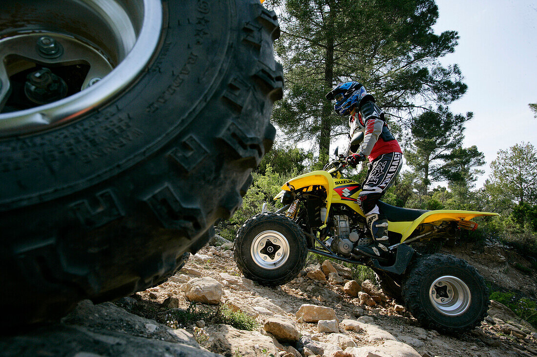 People driving Suzuki Quads, Suzuki Offroad Camp, Valencia, Spain