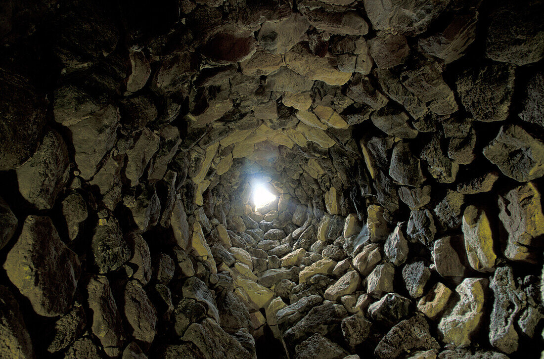 Inside Su Nuraxi, Barumini, Sardinia, Italy