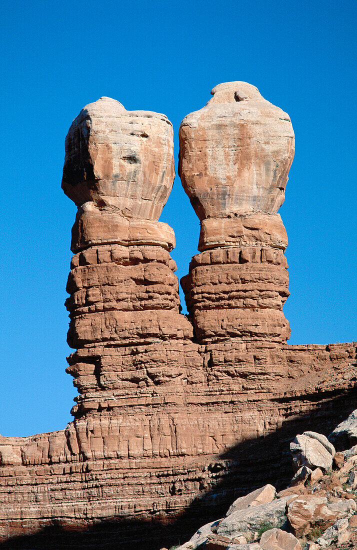 Twin Rocks. Bluff. Utah. USA