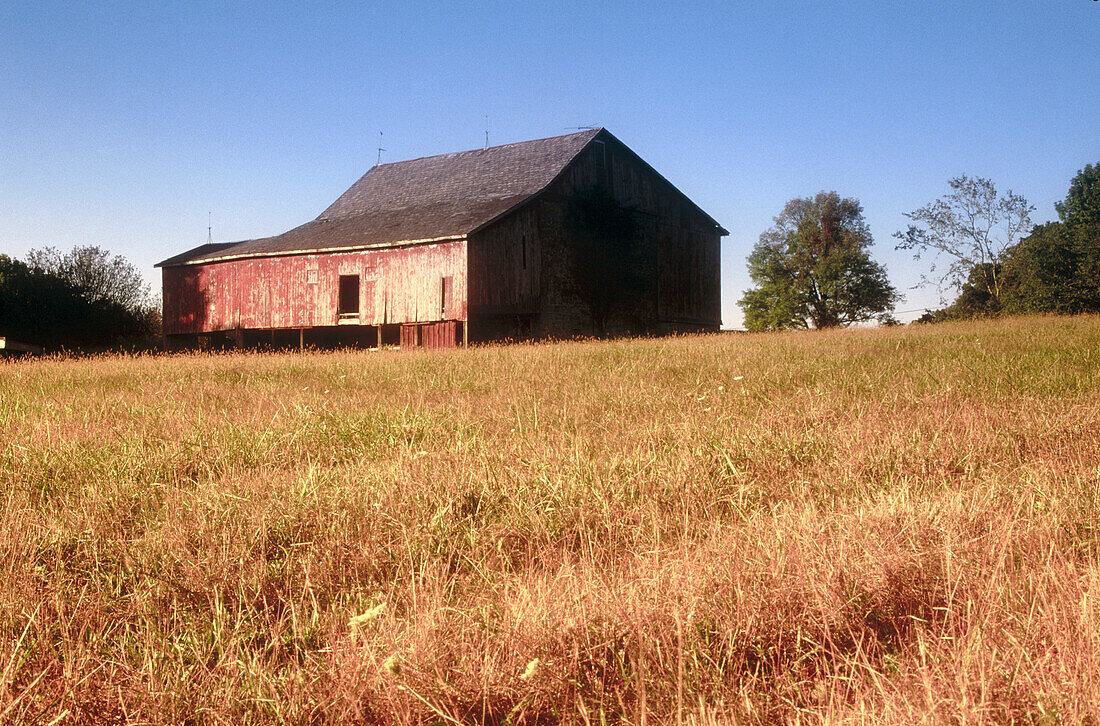 Red barn. Bucks County, Pennsylvania, USA