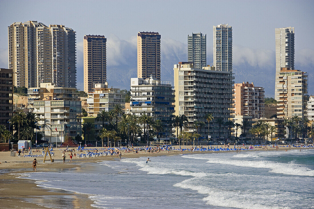 Benidorm City. Costa Blanca. Alicante province. Spain. May 2007.