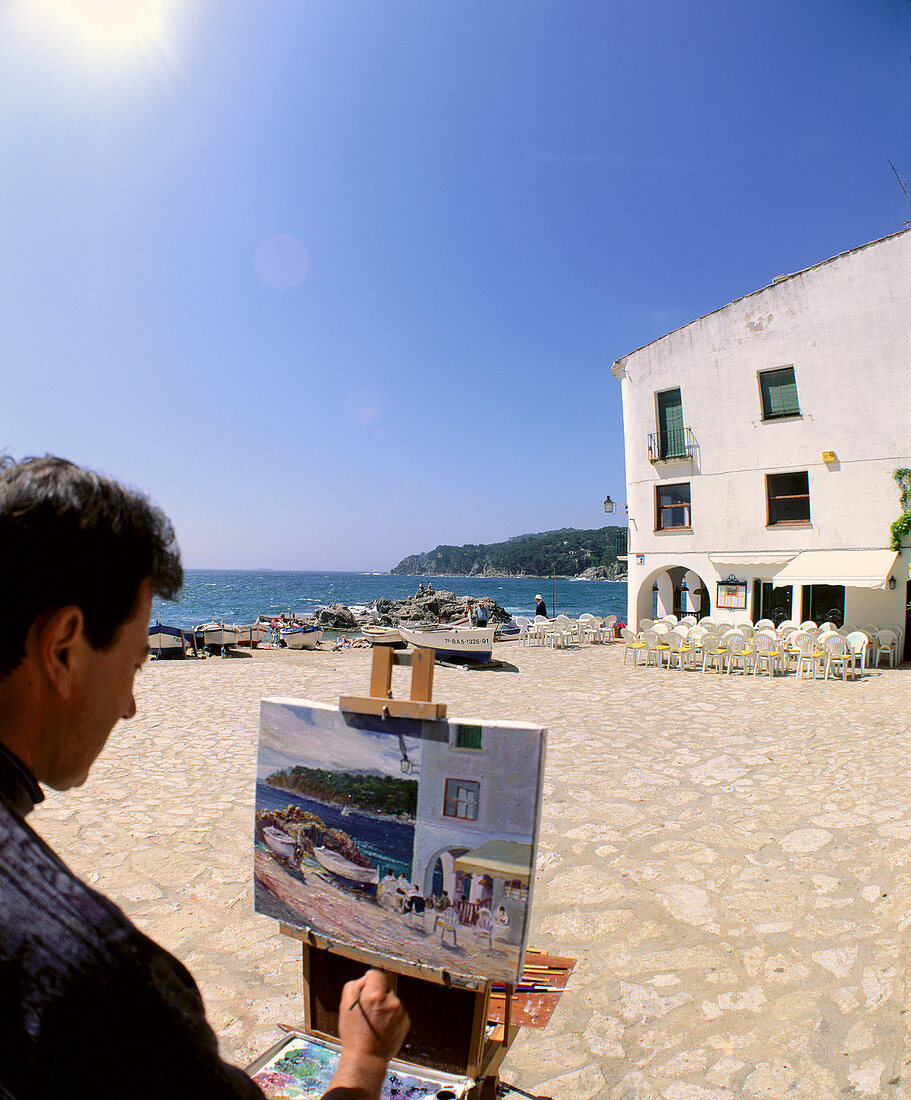 Painter. Calella de Palafrugell. Spain