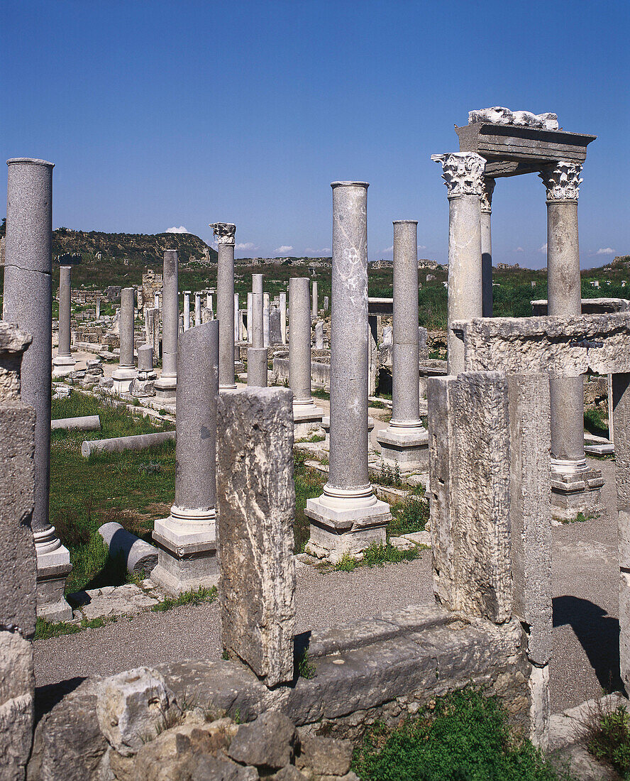 Ruins of the ancient Greek city of Perge. Turkey