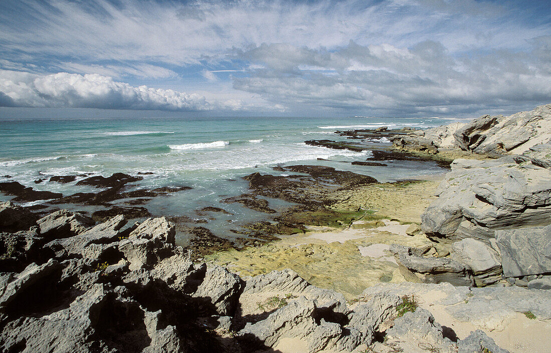De Hoop Nature Reserve, seascape with clouds, prime whale watching area, Western Cape, South Africa