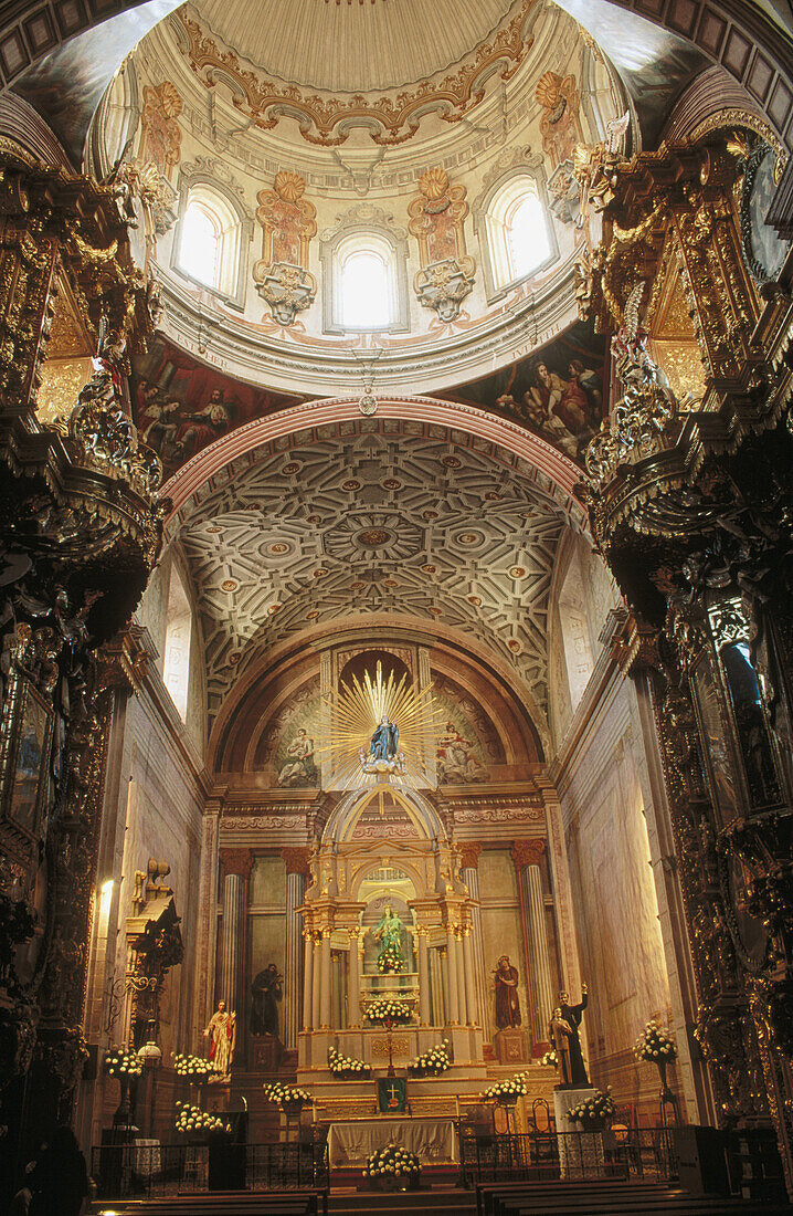 Santa Rosa de Viterbo temple. Neoclassical art and baroque side. Queretaro. Queretaro state. Mexico.