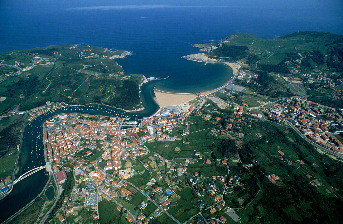 Plencia. Górliz on the right. Vizcaya. Euskadi. Spain.