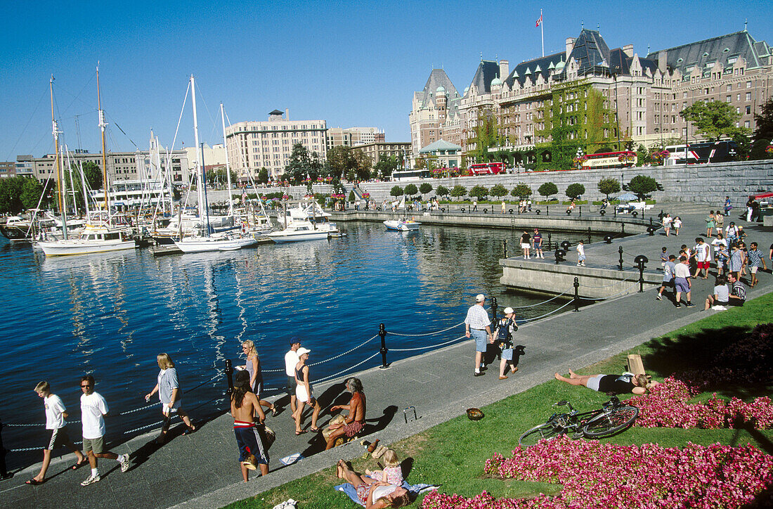 Inner harbour. Empress Hotel. Victoria. Vancouver Island. British Columbia. Canada.