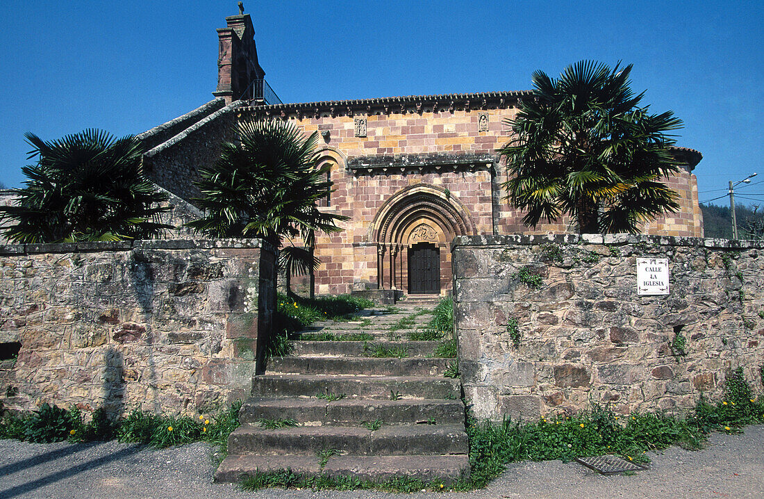 Santa Maria de Yermo church. Cartes. Cantabria. Spain.