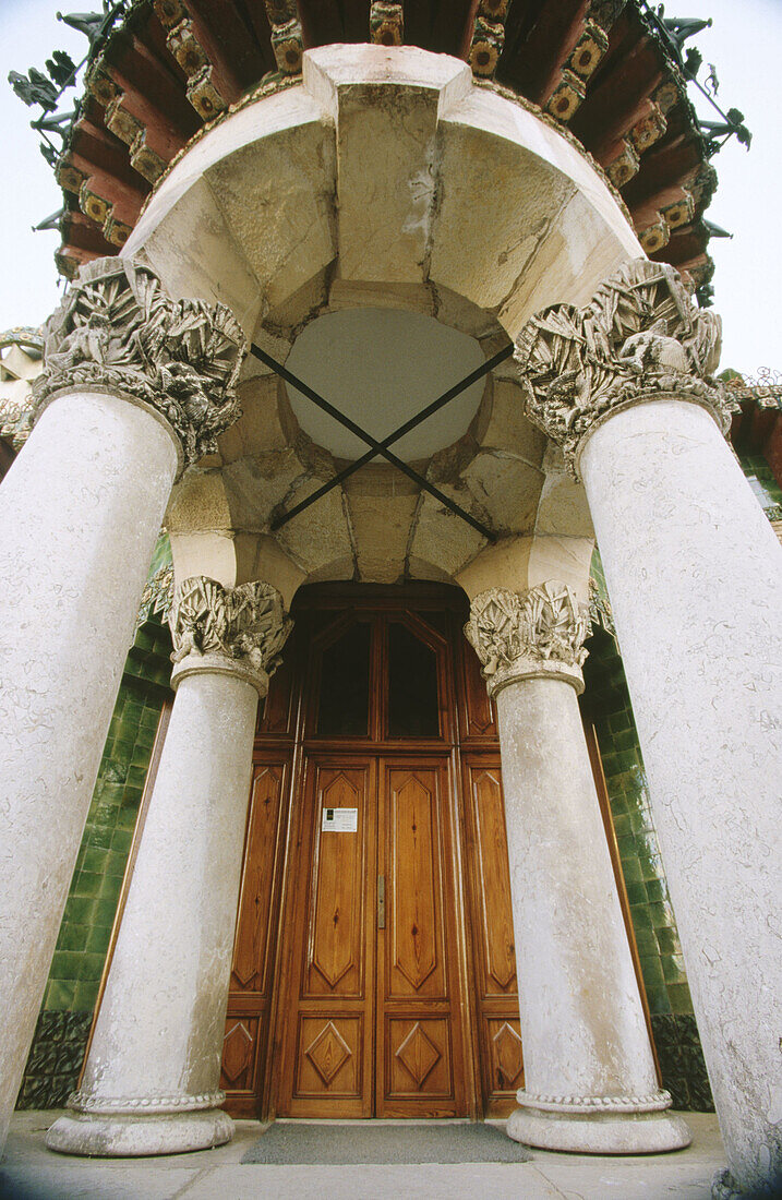 Main door. El Capricho by Gaudí (built 1885). Comillas. Cantabria, Spain