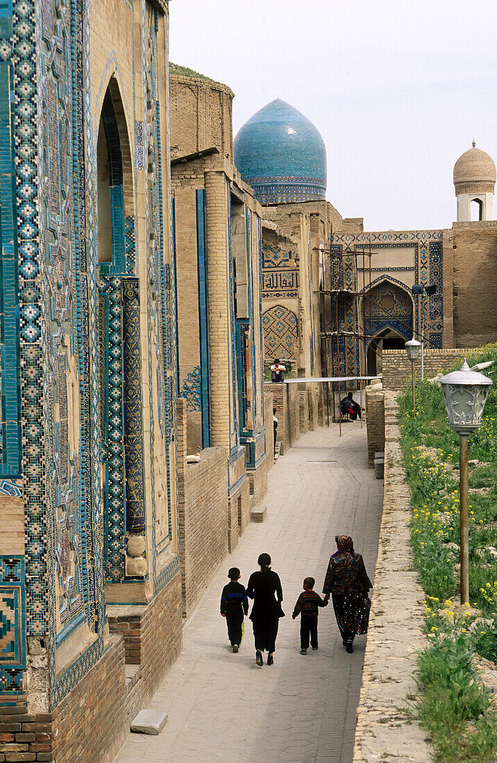 Silk road. Shahr-I-Zindah. Samarkand. Uzbekistan.