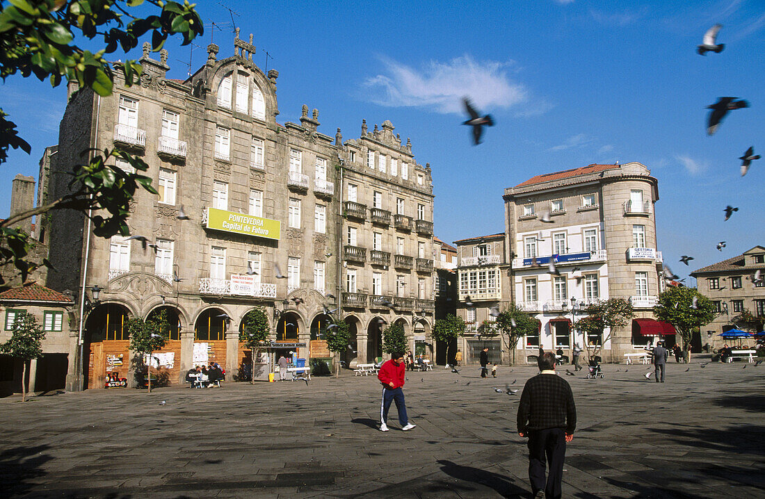 Praza da Ferrería. Old Town. Pontevedra. Spain