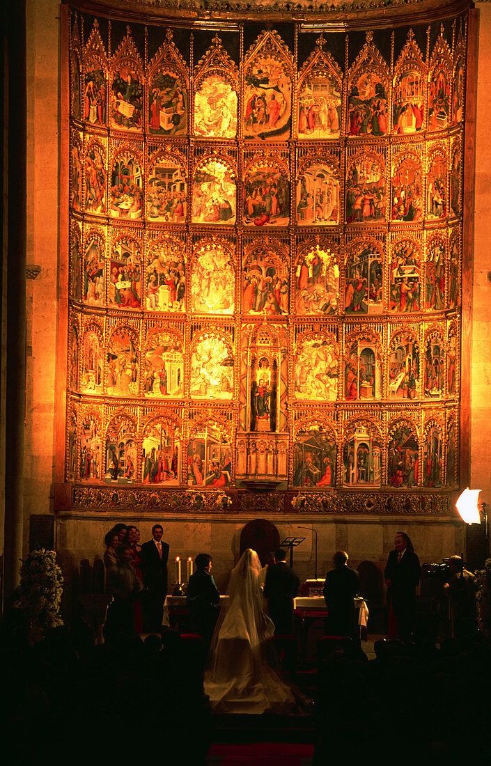 Wedding in the old cathedral. Salamanca. Spain