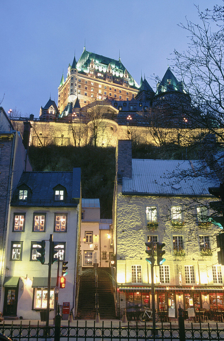 Frontenac Castle, Old town. Quebec City. Canada