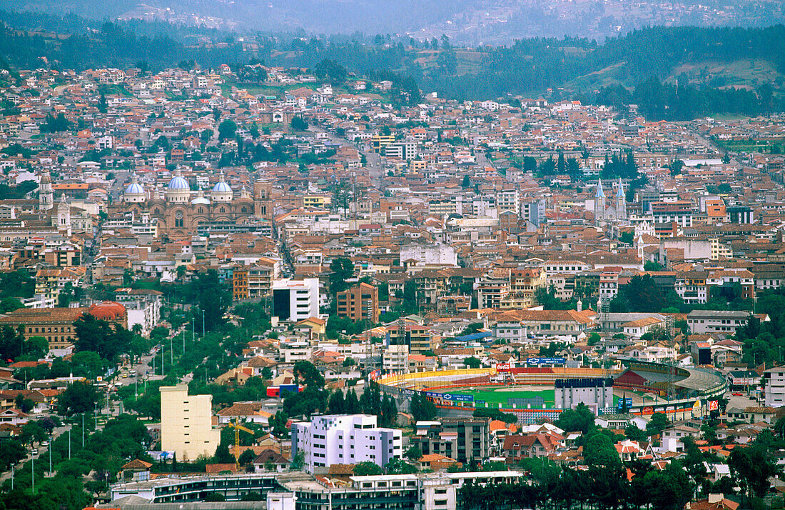 The city from the Mirador de Turi. Cuenca. Azuay province. Ecuador.