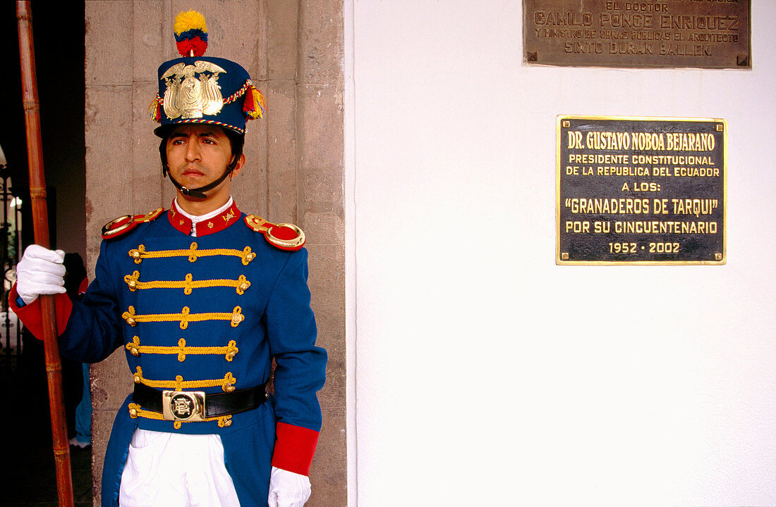 Granadero de Tarqui . (Ecuador s president guards). Palacio de Gobierno. Quito. Ecuador