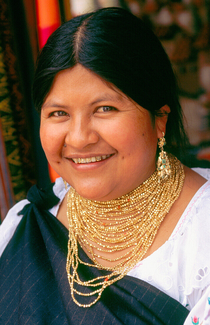 Otavalo s woman. Imbabura province. Ecuador