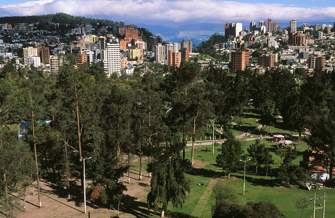 El Ejido Park in Quito. Ecuador