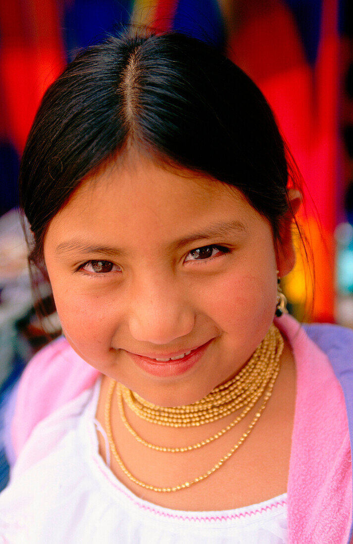 Otavalo s girl. Imbabura province. Ecuador