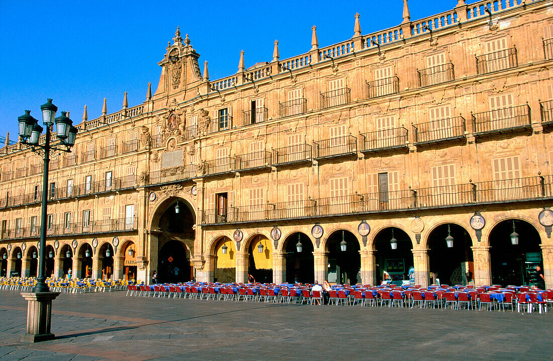 Plaza Mayor in Salamanca. Castilla y Leon. Spain