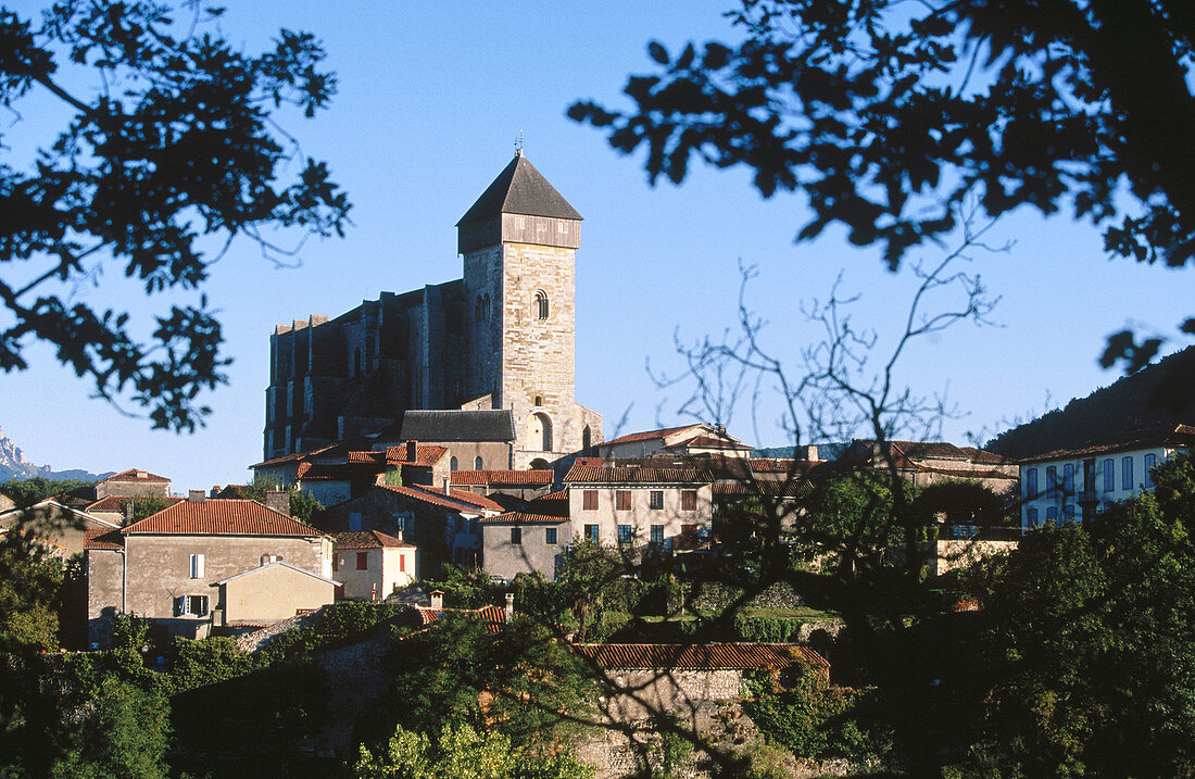 Sainte Marie Cathedral in Saint Bertrand-de-Comminges. Haute-Garonne. Midi-Pyrenees. France
