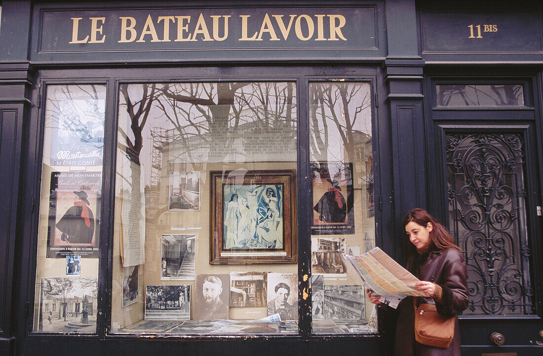 Le Bateau Lavoir, where Picasso supposedly invented cubism. Montmartre. Paris. France