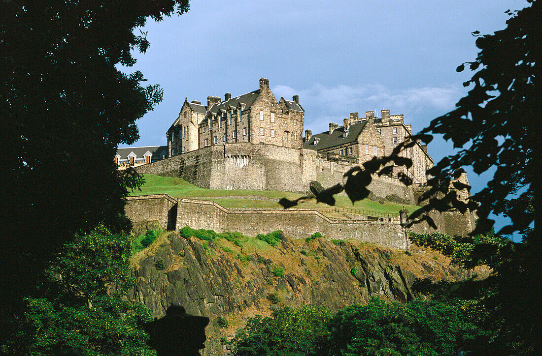 Edinburgh Castle from Princes street Gardens. Edinburgh. Scotland