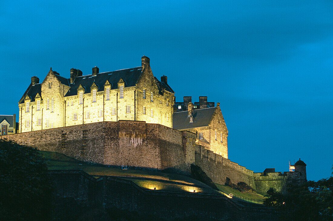 Edinburgh Castle from Princes street Gardens. Edinburgh. Scotland