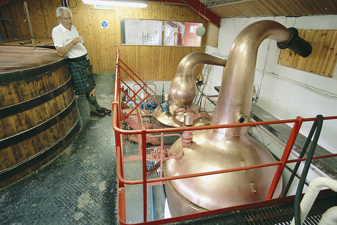 Edradour whisky distillery. Smallest distillery in the world. Pitlochry, Perth and kinross. Scotland. UK.