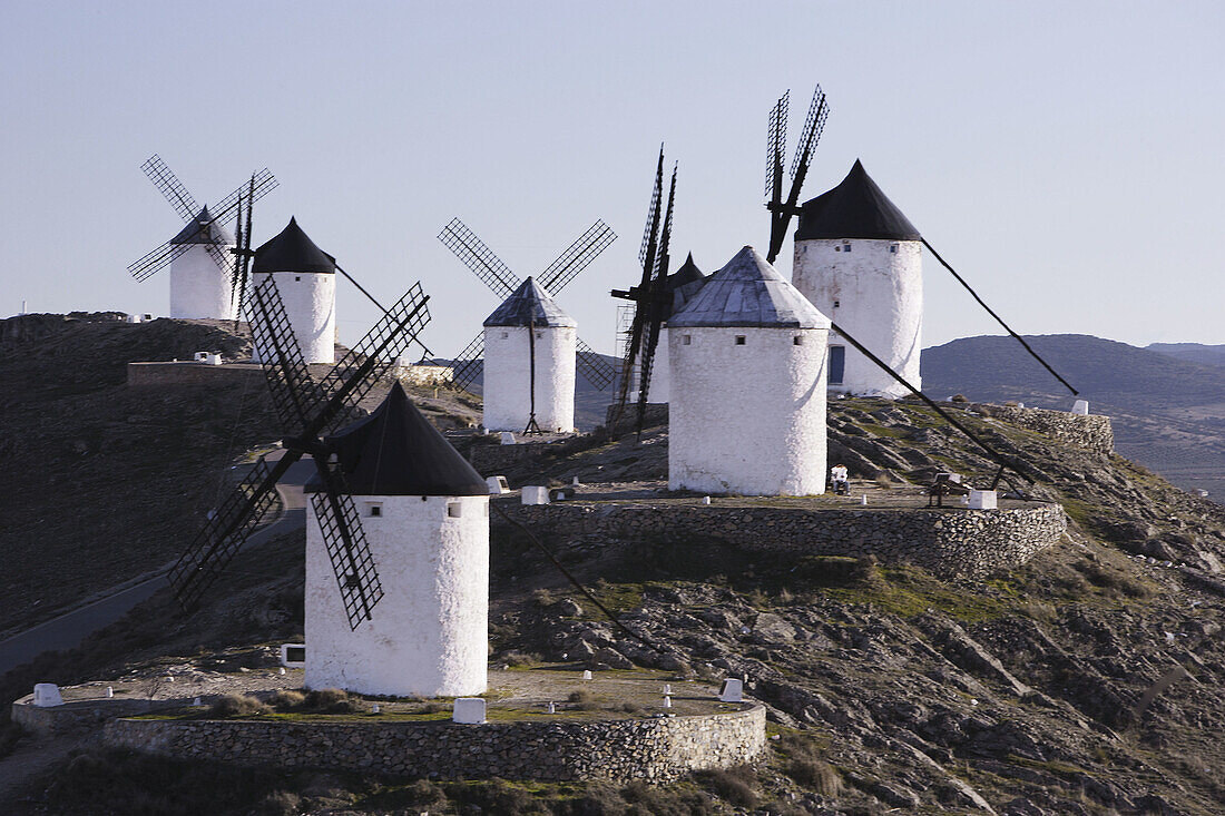 Windmills, Consuegra. Toledo province, Castilla-La Mancha, Spain