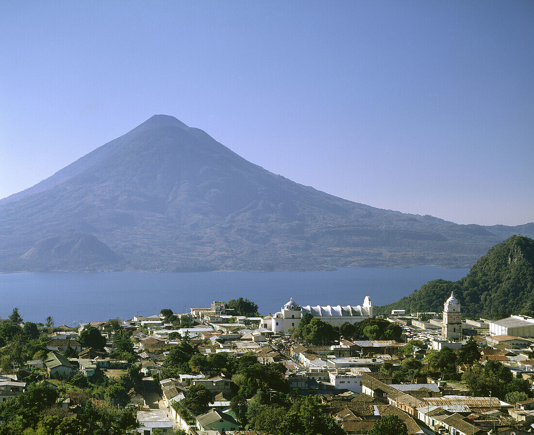 Solola. Volcano San Pedro. Lake Atitlán. Guatemala