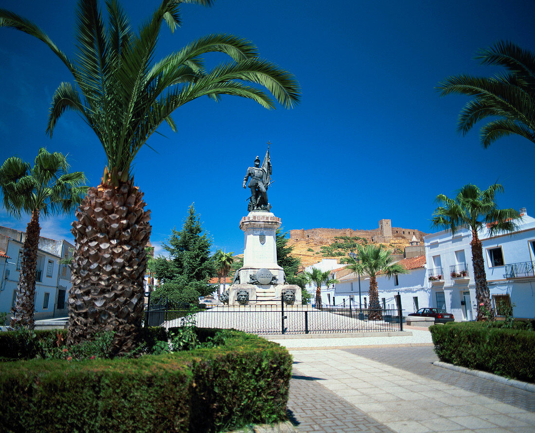 Hernán Cortés Monument. Medellin. Badajoz province. Extremadura. Spain