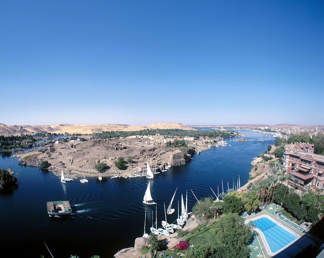 Feluccas on River Nile. Aswan. Egypt