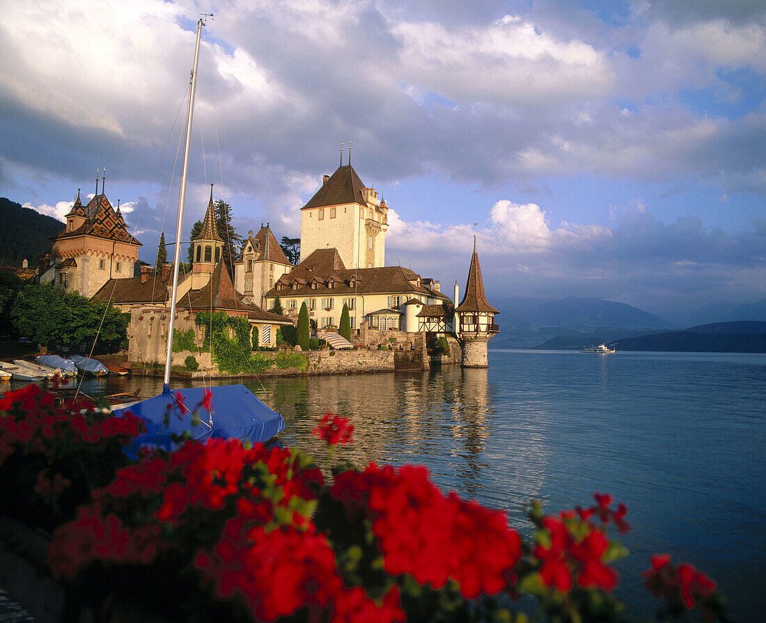 Oberhofen Castle,Thunersee Lake. Switzerland.
