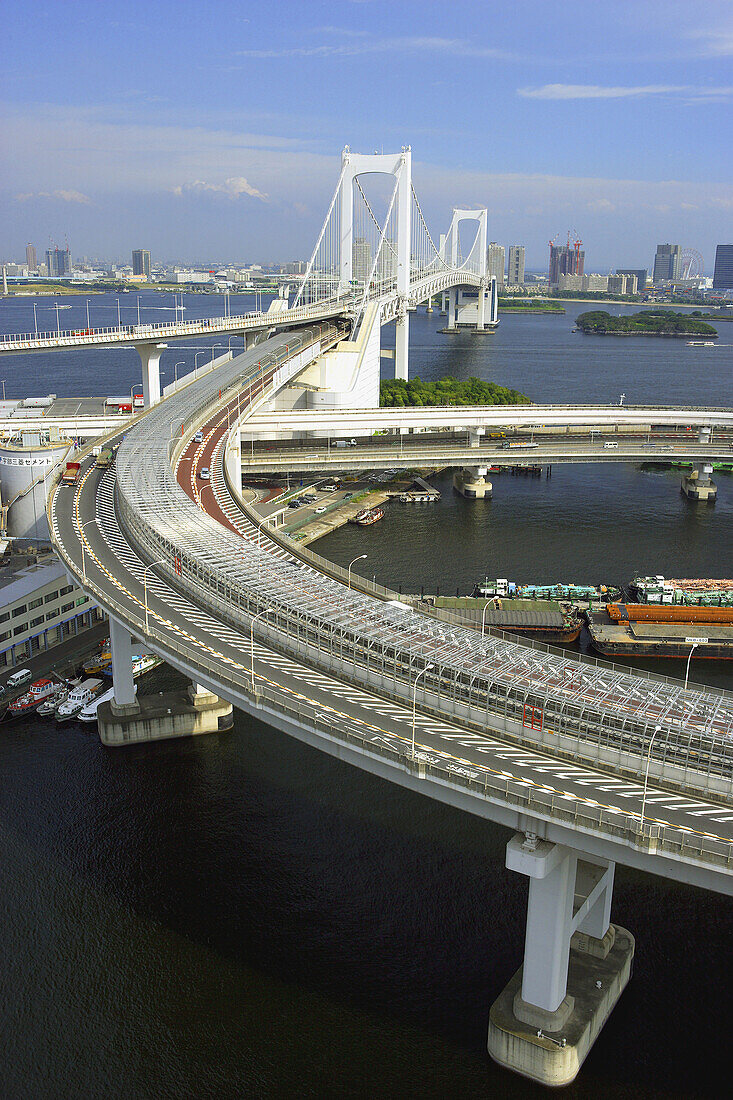 Rainbow Bridge, Tokyo Bay, Tokyo. Japan (Oct. 2005)