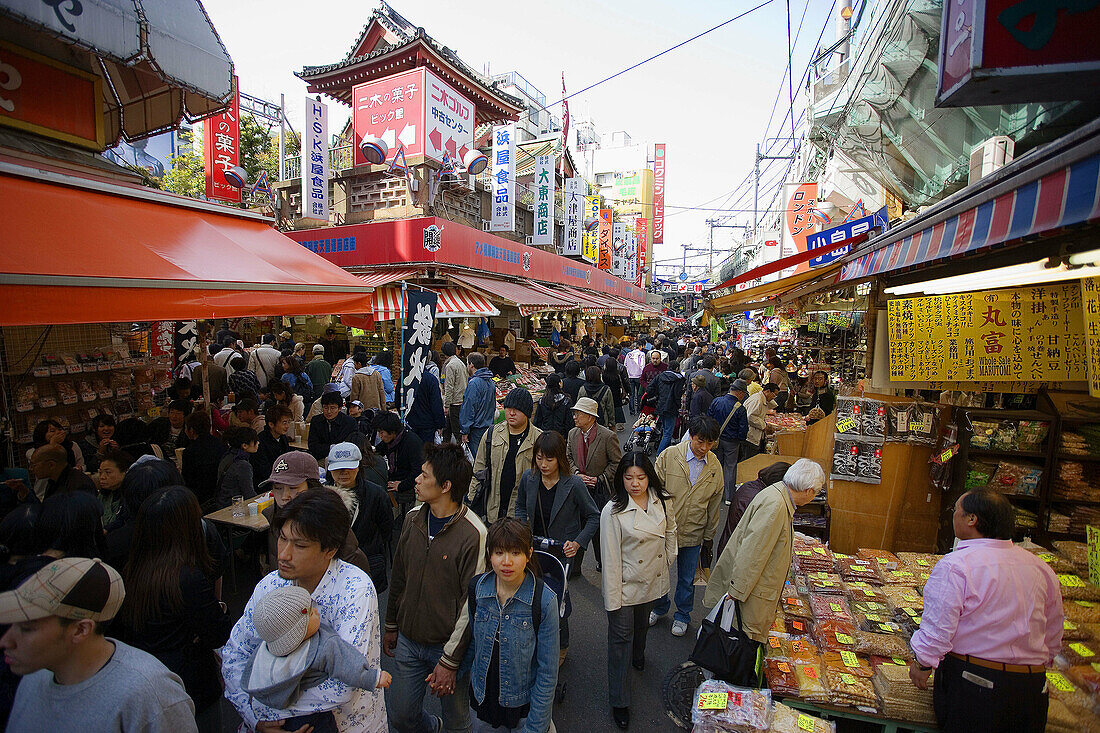 Ameyoko Shopping Street. Ueno District. Tokyo. Japan. April 2006