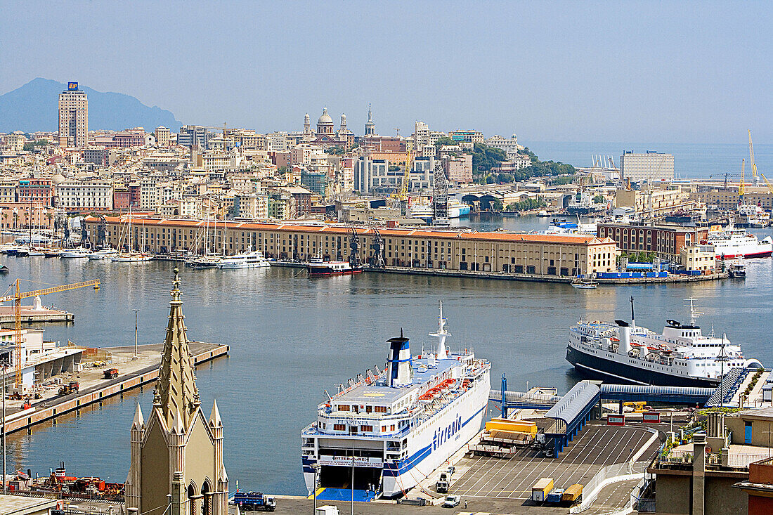 Old City and Harbour. Genoa. Liguria, Italy