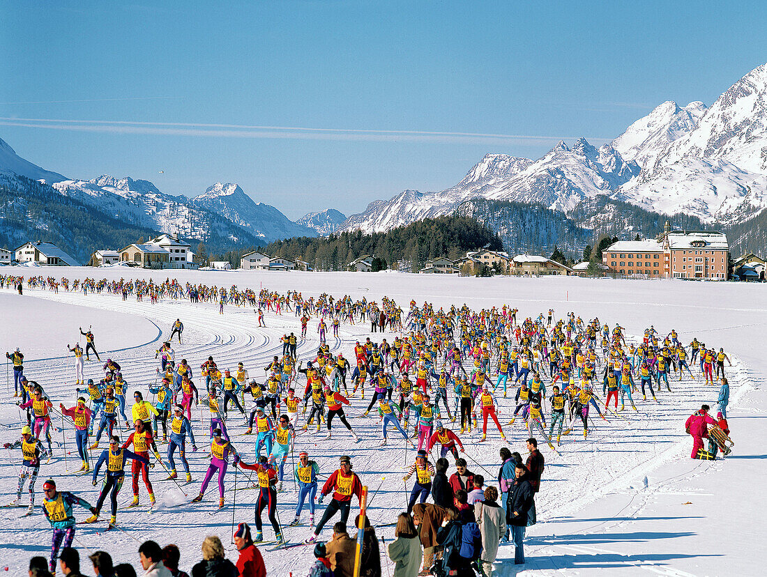 Cross-country ski marathon. St. Moritz, Switzerland.