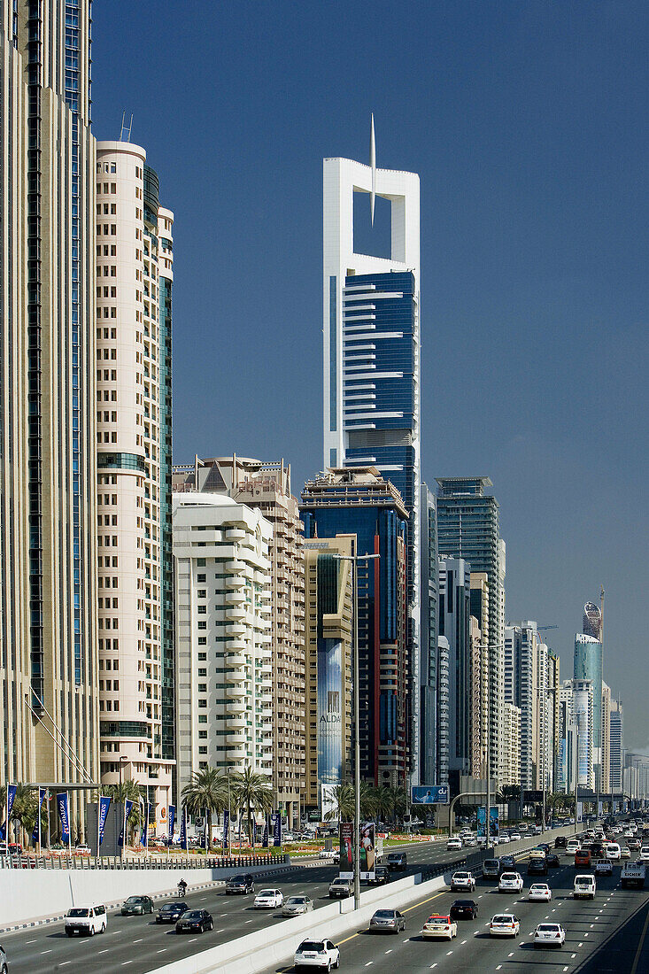 United Arab Emirates. Dubai City. Sheikh Zayed Road