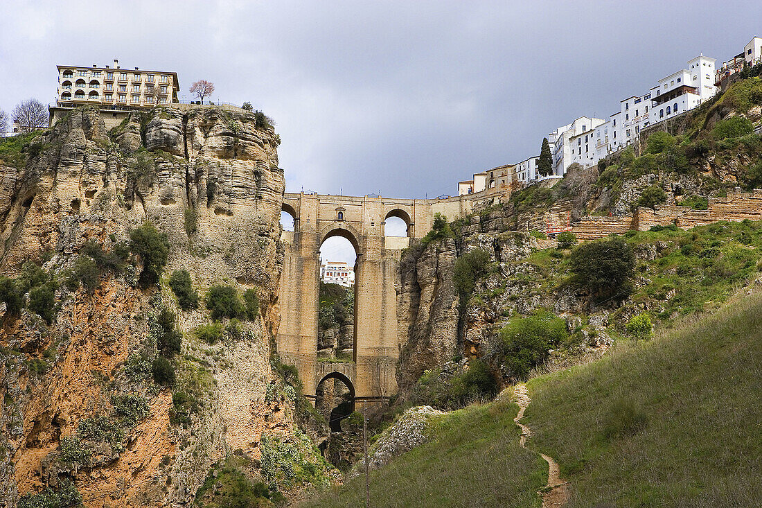 New bridge on tajo gorge, Ronda. Malaga province, Andalucia, Spain (April 2007)